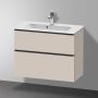 Duravit D-Neo compacte wastafelonderkast met 2 lades 81 x 37 2 x 62 5 cm taupe mat - Thumbnail 3