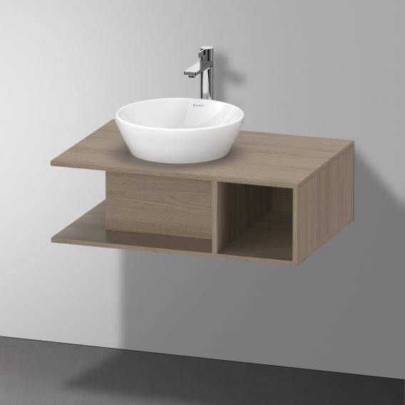 DURAVIT D-Neo wastafelonderkast hangend 80x55x26cm kraangat links Oak Terra