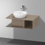 Duravit D-Neo wastafelonderbouwkast met open vak rechts 80 x 26 x 55 cm eiken terra mat - Thumbnail 3