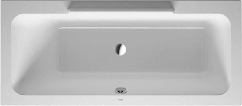Duravit DuraStyle kunststof bad acryl rechthoekig met rugsteun links 170x75x46cm zonder poten voor inbouw of ommanteling wit 700296000000000