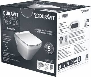 DURAVIT DuraStyle closet keramiek wit (bxd) 370x480mm