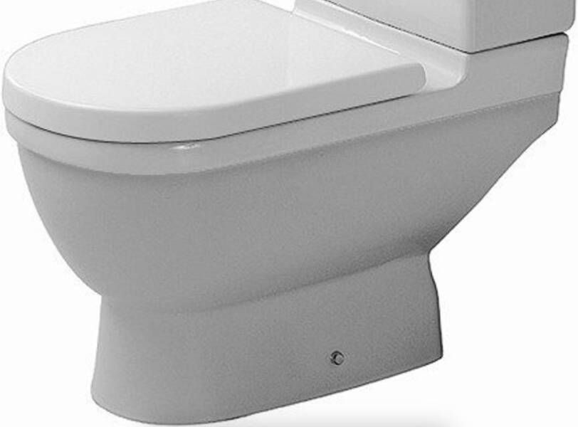 Duravit Philippe Starck 3 duoblokpot diepspoel AO zonder reservoir met Wondergliss wit 01260100001