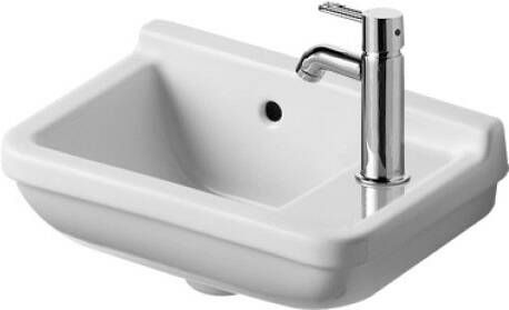 Duravit Starck 3 fontein inclusief bevestiging 40x26cm met overloop met kraangat rechts WG wit 07514000001