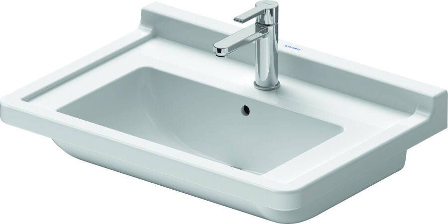 Duravit Starck 3 Meubelwastafel 70x49 Cm. 1x Kr.gat M overloop Wit