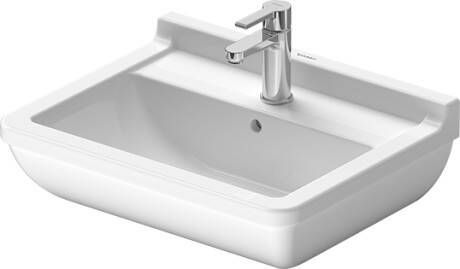 Duravit Philippe Starck 3 wastafel 55x42cm Wondergliss wit 3005500001
