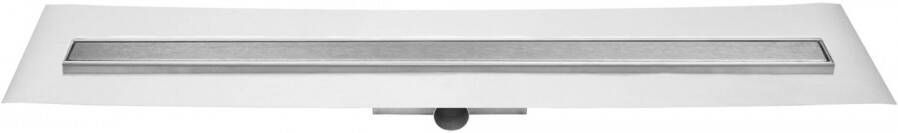 Easy Drain Compact 30 FF Zero douchegoot RVS met enkele plaat RVS met waterslot 30mm 120cm inbouw diepte 63mm met zijuitloop EDCOMFFZ120030