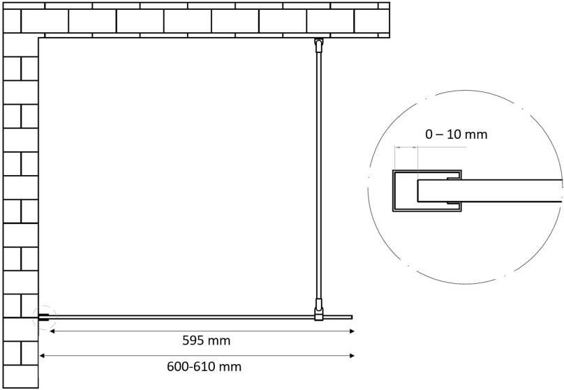 Best Design Dalis inloopdouche 60cm RVS geborsteld