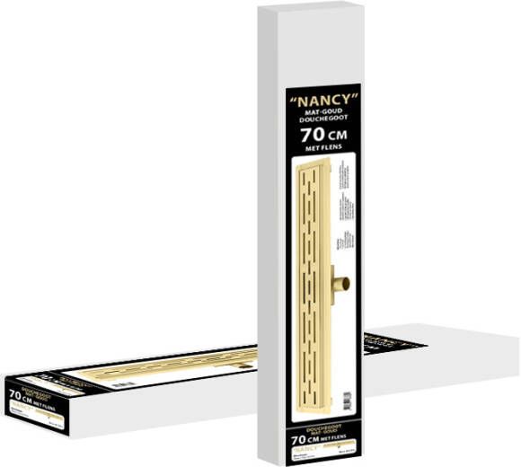 Best Design Nancy douchegoot met flens 70 cm Mat Goud Mat Goud