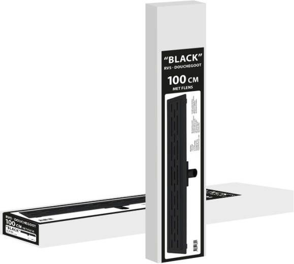 Best Design Nero Black douchegoot met flens 100 cm Zwart