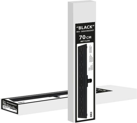 Best Design Nero Black douchegoot met flens 70 cm Zwart