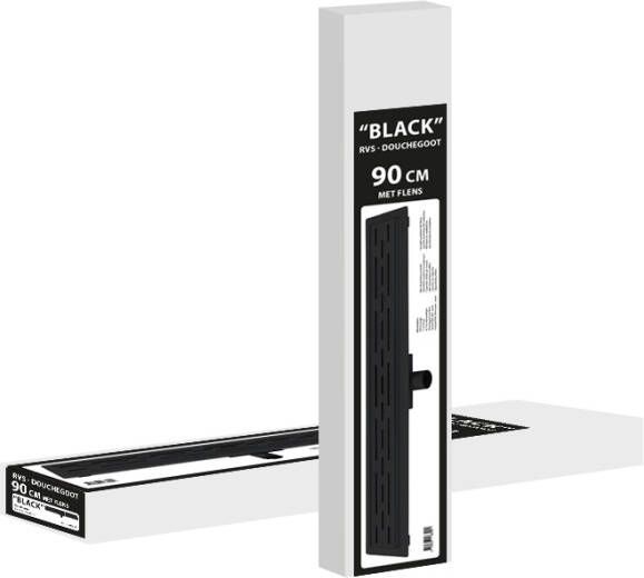 Best Design Nero Black douchegoot met flens 90 cm Zwart