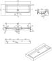 Douche Concurrent Wastafel Hangend Nero Opera 100 Rechthoek 100x42x10cm Solid Surface Mat Zwart - Thumbnail 4