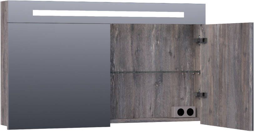 iChoice 2.0 spiegelkast 120x70cm LED verlichting boven Grey Canyon