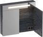Saniclass 2.0 spiegelkast 80x70x15cm verlichting geintegreerd met 2 links- en rechtsdraaiende spiegeldeuren MFC Metal SK-TW80ME - Thumbnail 3