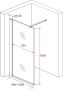 Bewonen Aloni inloopdouche wand helder glas 8mm 100x200cm chroom - Thumbnail 2