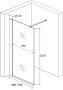 Bewonen Aloni inloopdouche wand helder glas 8mm 70x200cm chroom - Thumbnail 2