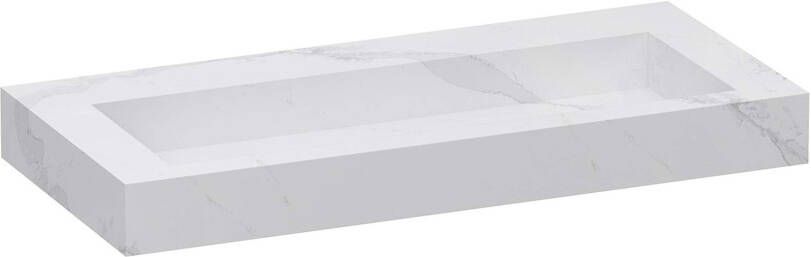 iChoice Artificial Marble wastafel 100x46cm Calacatta Gold zonder kraangaten
