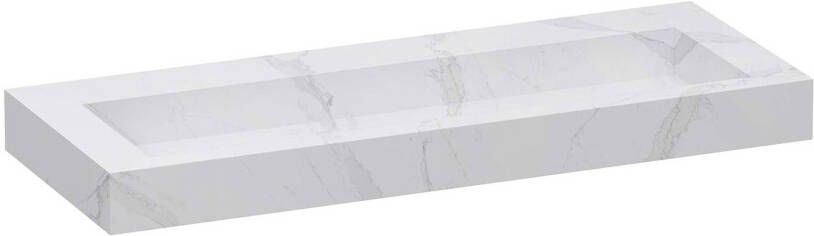 iChoice Artificial Marble wastafel 120x46cm Calacatta Gold zonder kraangaten