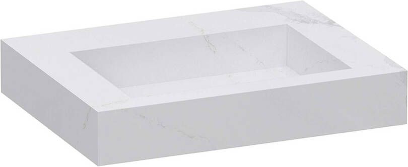 iChoice Artificial Marble wastafel 60x46cm Calacatta Gold zonder kraangat