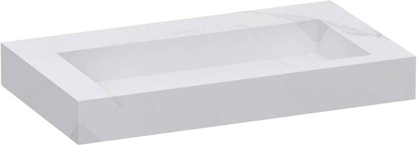 iChoice Artificial Marble wastafel 80x46cm Calacatta Gold zonder kraangat