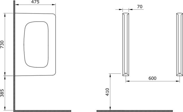 Saniclear Modern Iron douchecabine 120x80 met 80cm deur verouderd ijzer gunmetal - Foto 3