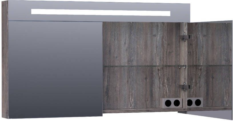 iChoice Double Face spiegelkast 120x70cm LED verlichting boven Grey Canyon