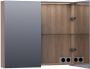 Saniclass Dual Spiegelkast 80x70x15cm 2 links- rechtsdraaiende spiegeldeur MFC Metal SK-DU80ME - Thumbnail 3