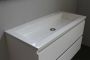 Bewonen Luuk badmeubel 100cm acryl wastafel zonder kraangat hoogglans wit met LED spiegel geassembleerd - Thumbnail 2