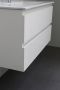 Bewonen Luuk badmeubel 100cm keramische wastafel 1 kraangat hoogglans wit met spiegel bouwpakket - Thumbnail 4