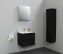 Bewonen Luuk badmeubel 60cm keramische wastafel 1 kraangat mat zwart met spiegelkast geassembleerd - Thumbnail 2