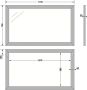 Brauer Massief Eiken Spiegel 120x70cm zonder verlichting rechthoek black oak 30080BOG - Thumbnail 2