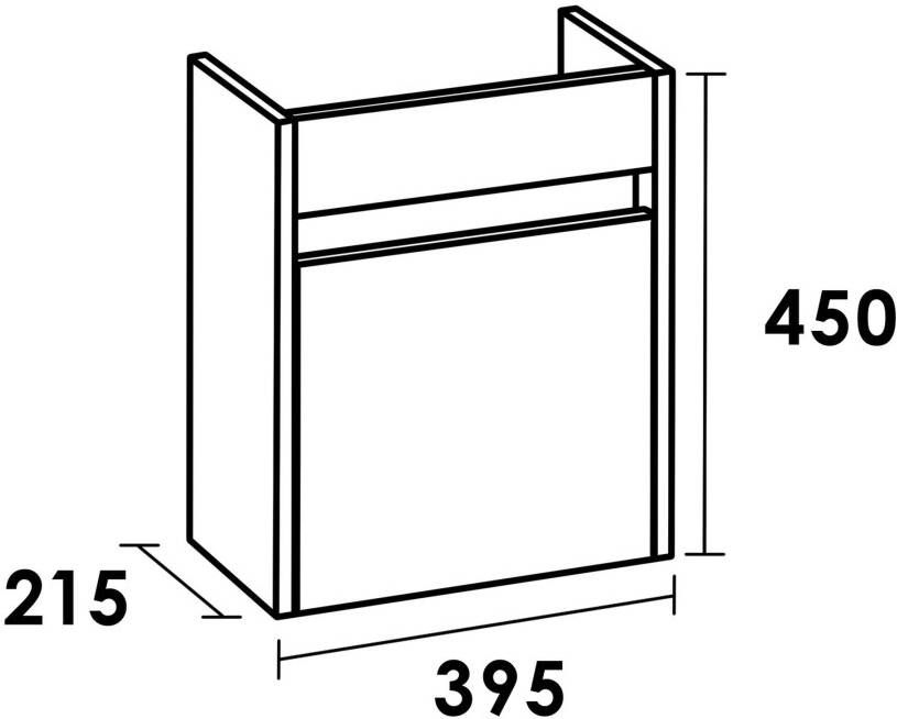 iChoice NEXXT fonteinonderkast MFC Legno Calore Rechtsdraaiend