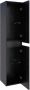 Saniclass Nexxt Badkamerkast 160x35x35cm 2 greep loze links rechtsdraaiende deuren MFC black wood 7611 - Thumbnail 2