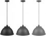 Njoy Hanglamp industrieel met E27 fitting IP20 38x25cm verlichting grijs SD-2020-06 - Thumbnail 2
