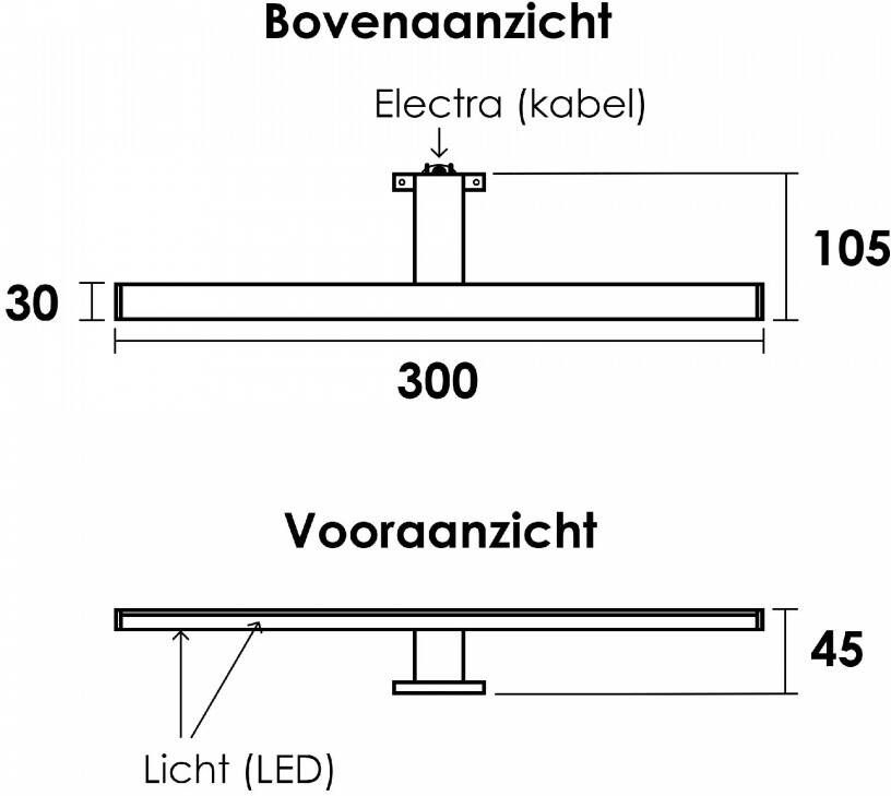 iChoice spiegellamp LED 30cm chroom