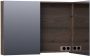 Saniclass Plain spiegelkast 100x70x15cm met 2 links- en rechtsdraaiende spiegeldeuren Hout Black oak SK-PL100BO - Thumbnail 3