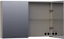Saniclass Plain Spiegelkast 100x70x15cm 2 links rechtsdraaiende spiegeldeuren MDF mat taupe SK-PL100MT - Thumbnail 2