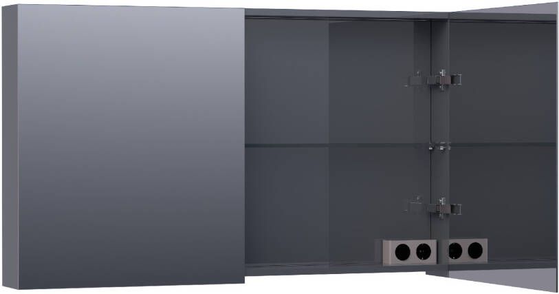 iChoice Plain spiegelkast 120x70cm Hoogglans grijs