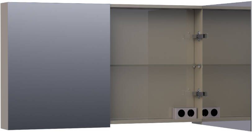 iChoice Plain spiegelkast 120x70cm Hoogglans taupe
