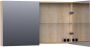 Saniclass Plain Spiegelkast 120x70x15cm 2 links rechtsdraaiende spiegeldeuren MFC legno calore SK-PL120LC - Thumbnail 2