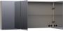 Saniclass Plain spiegelkast 140x70x15cm met 3 links- en rechtsdraaiende spiegeldeuren MDF mat Taupe SK-PL140MT - Thumbnail 2