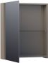 Saniclass Plain spiegelkast 60x70x15cm met 1 rechtsdraaiende spiegeldeur MDF hoogglans Taupe SK-PL60RHT - Thumbnail 4