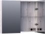 Saniclass Plain spiegelkast 80x70x15cm met 2 links- en rechtsdraaiende spiegeldeuren MFC Birch SK-PL80BR - Thumbnail 2