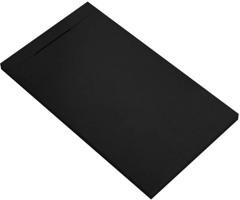 Bewonen Plato douchebak composietsteen 180x90x3cm mat zwart