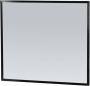 BRAUER Silhouette Spiegel 80x70cm zonder verlichting rechthoek zwart 3503 - Thumbnail 4