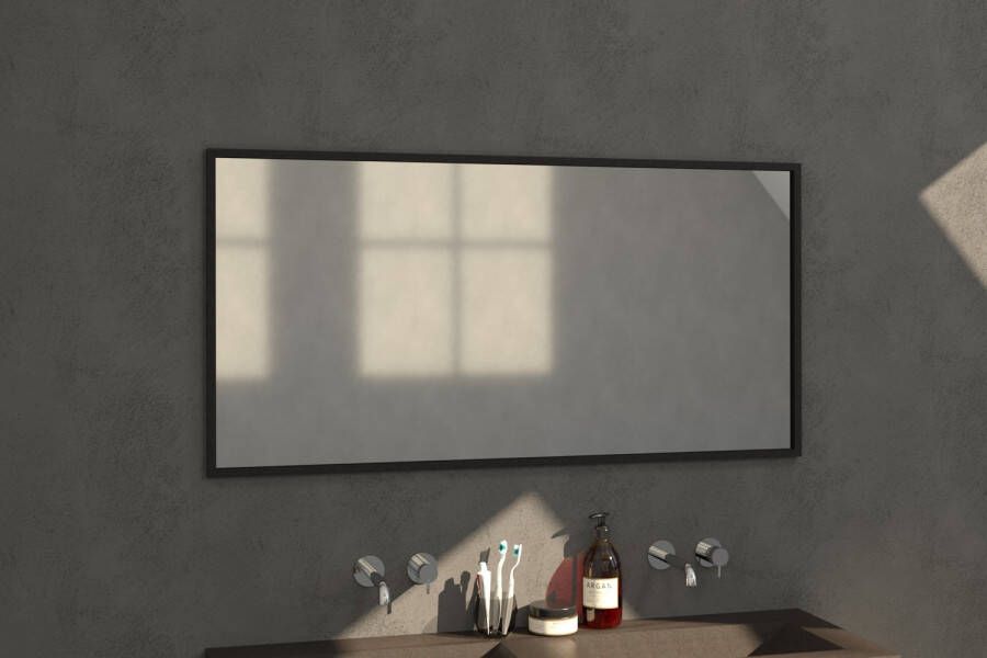 iChoice Silhouette spiegel 140x70cm frame mat zwart aluminium