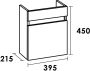 Brauer Solution Fonteinonderkast 40x45x22cm 1 rechtsdraaiende deur MDF hoogglans wit FO-SLRHW - Thumbnail 2