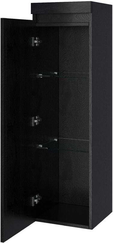 iChoice Solution halfhoge kast 120x35x35 Black Wood Linksdraaiend