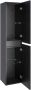 Saniclass Solution Badkamerkast 160x35x35cm 2 greeploze links- rechtsdraaiende deur MFC black wood 7824 - Thumbnail 2