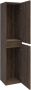 Saniclass Solution Badkamerkast 160x35x35cm 2 greeploze links- rechtsdraaiende deur MFC burned bark 7839 - Thumbnail 2